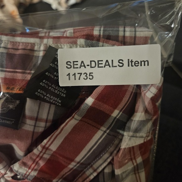 Harley-Davidson Shirt Mens XL Short Sleeve Red Plaid Snap Front Motorcycle - Picture 7 of 7